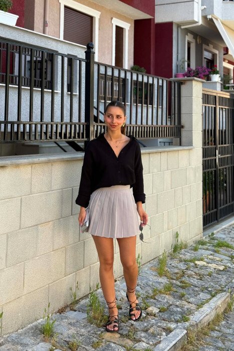 FUNDPANTALLONE NJE NGJYRESHE TENIS PER FEMRA NE NGJYRE GRI E ZBARDHUR - 2