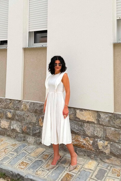 FUSTAN I THJESHTE NJE NGJYRESH PER FEMRA NE NGJYRE TE BARDHE - KLAUDIO FASHION