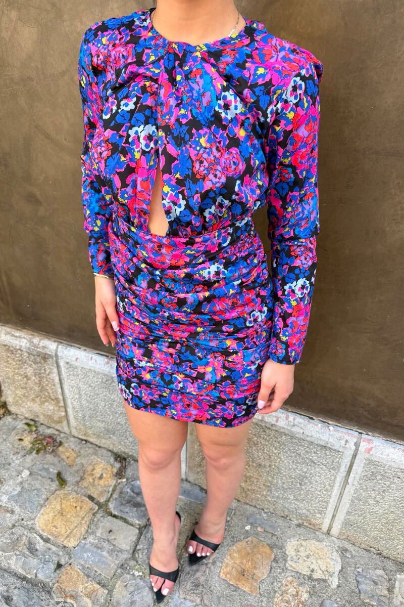 FLORAL DESIGN WOMAN DRESS BLUE/BLU - 2