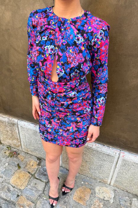 FLORAL DESIGN WOMAN DRESS BLUE/BLU - 3