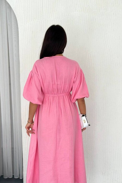 FUSTAN I GJATË ME DETAJIN E LIDHSES PËR FEMRA NË NGJYRËN ROZË - 3