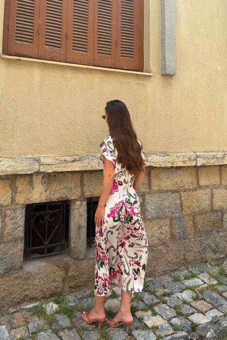 FUSTAN I GJATE ME DIZAJN PER FEMRA NE NGJYRE KREM - 3