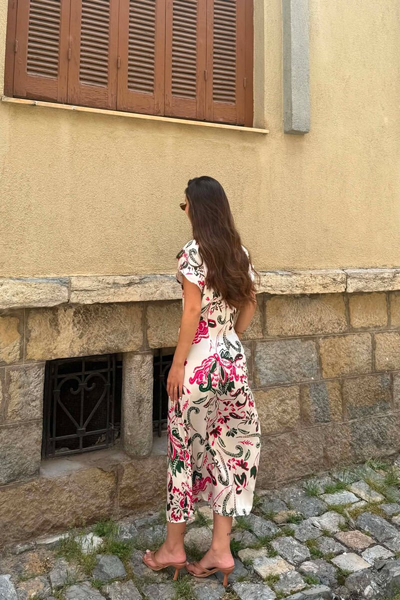 FUSTAN I GJATE ME DIZAJN PER FEMRA NE NGJYRE KREM - 3