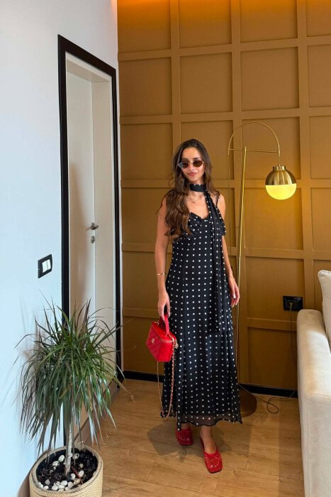 FUSTAN I GJATE ME POLKA DOTS PER FEMRA NE NGJYRE TE ZEZE - 2