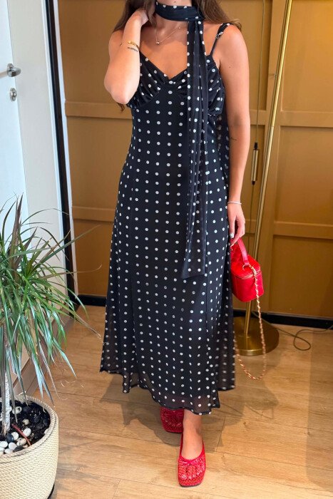 FUSTAN I GJATE ME POLKA DOTS PER FEMRA NE NGJYRE TE ZEZE - 6