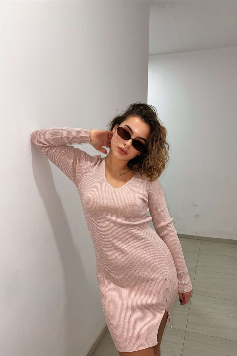 FUSTAN I GJATË ME SHKËLQIM PËR FEMRA NË NGJYRË PUDËR - 5