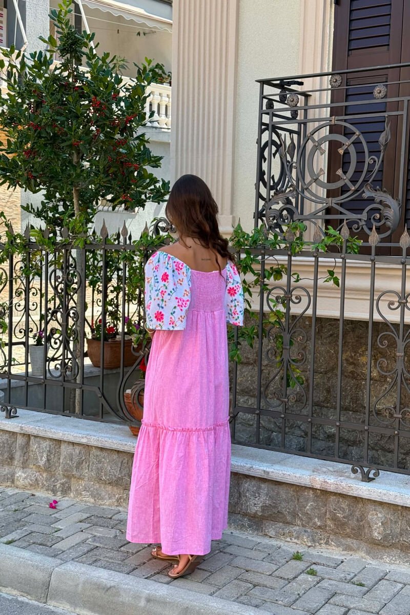 FUSTAN ME DIZAJN LULESH PER FEMRA NE NGJYRE ROZE - 4