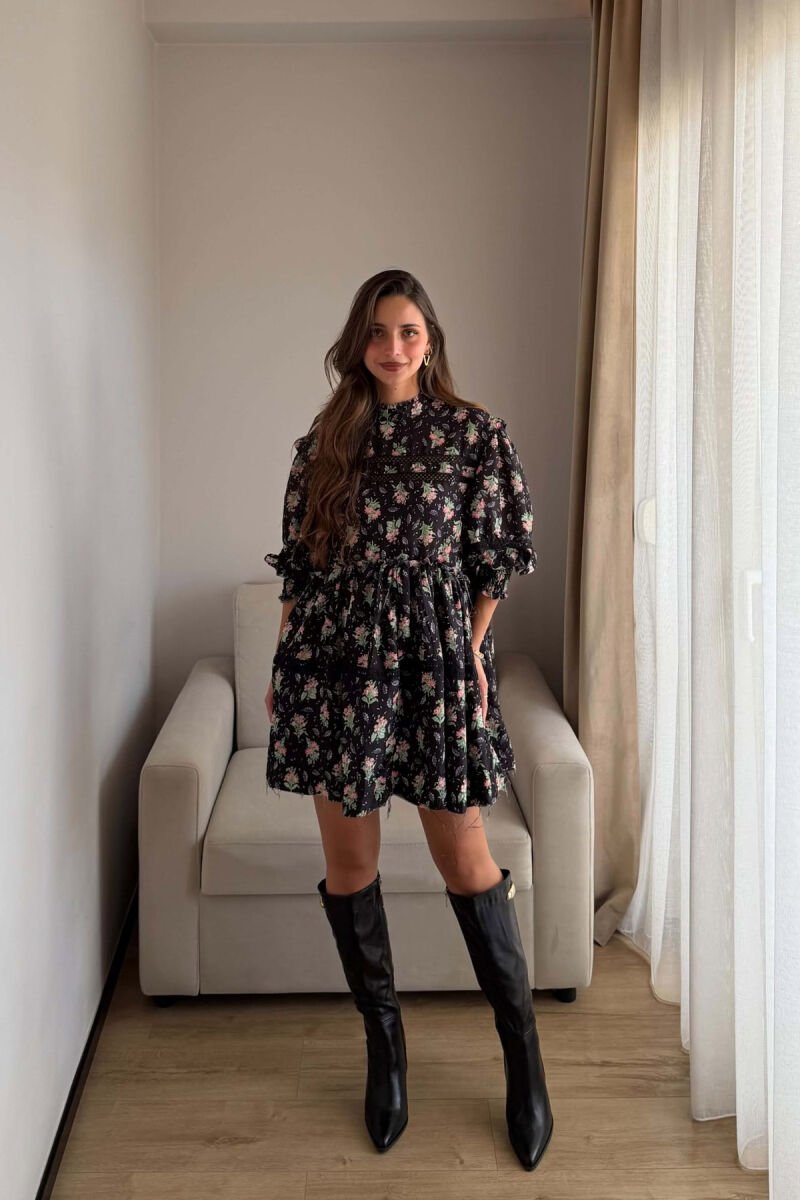 FUSTAN ME DIZAJN LULESH PER FEMRA NE NGJYRE TE ZEZE - 7