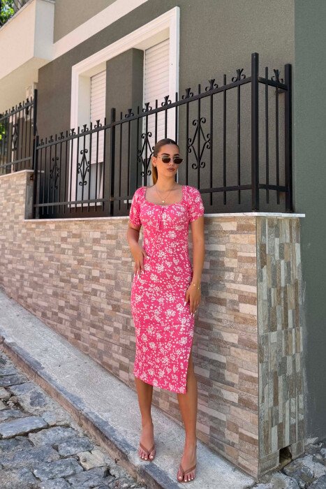 FUSTAN ME DIZJAN LULESH PER FEMRA NE NGJYRE ROZE - 3