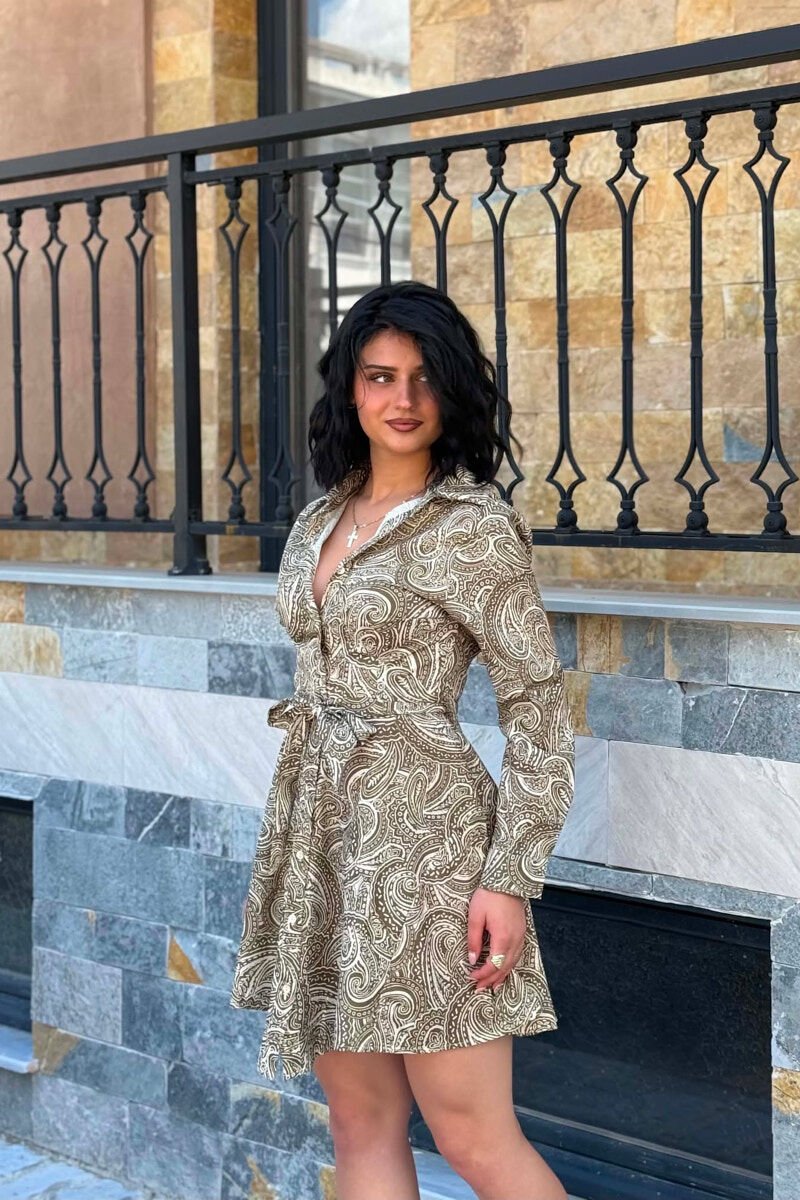 FUSTAN ME MENGE TE GJATA ME DIZAJN ABSTRAKT PER FEMRA NE NGJYRE ULLI - 2