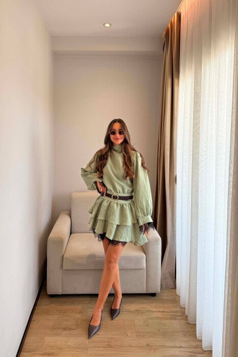 FUSTAN ME MENGE TE GJATA PER FEMRA NE NGJYRE MENTE - KLAUDIO FASHION
