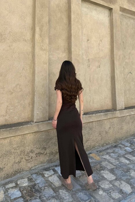 FUSTAN ME MENGE TE SHKURTA PER FEMRA NE NGJYRE KAFE TE ERRET - 2
