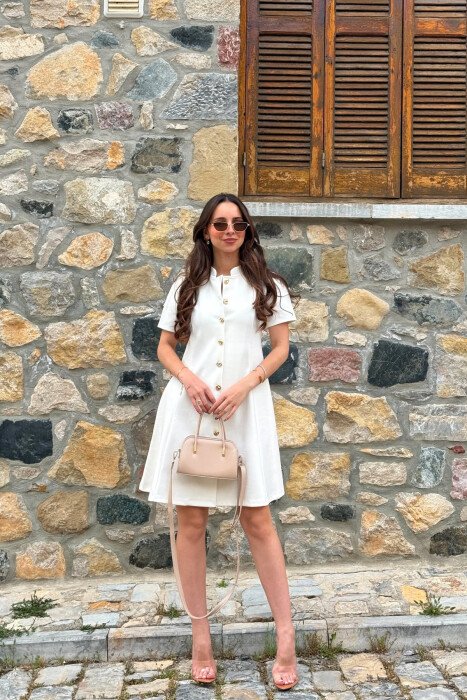 FUSTAN ME MENGE TE SHKURTA PER FEMRA NE NGJYRE TE BARDHE - 2