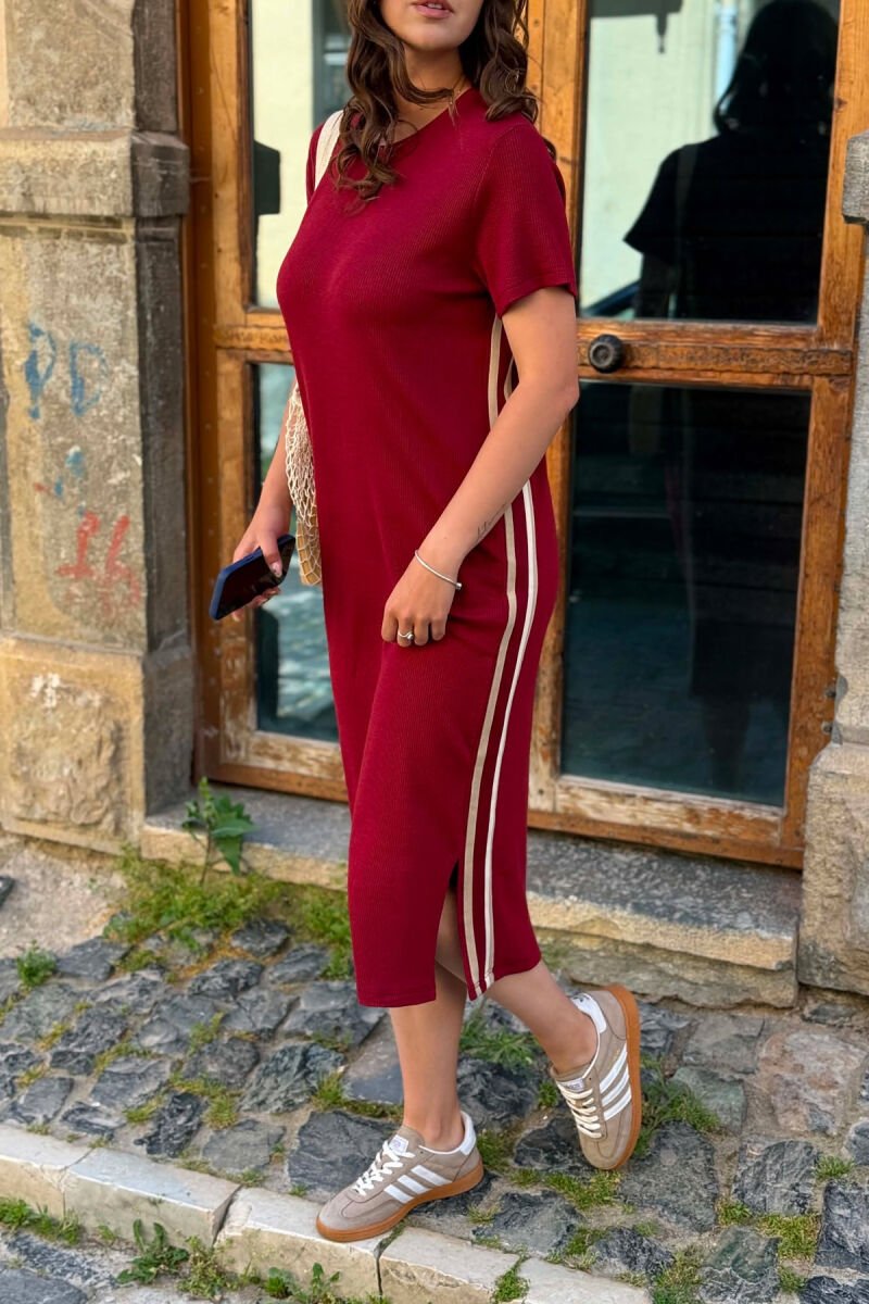  FUSTAN ME MENGE TE SHKURTA PER FEMRA NE NGJYRE VISHNJE - 2