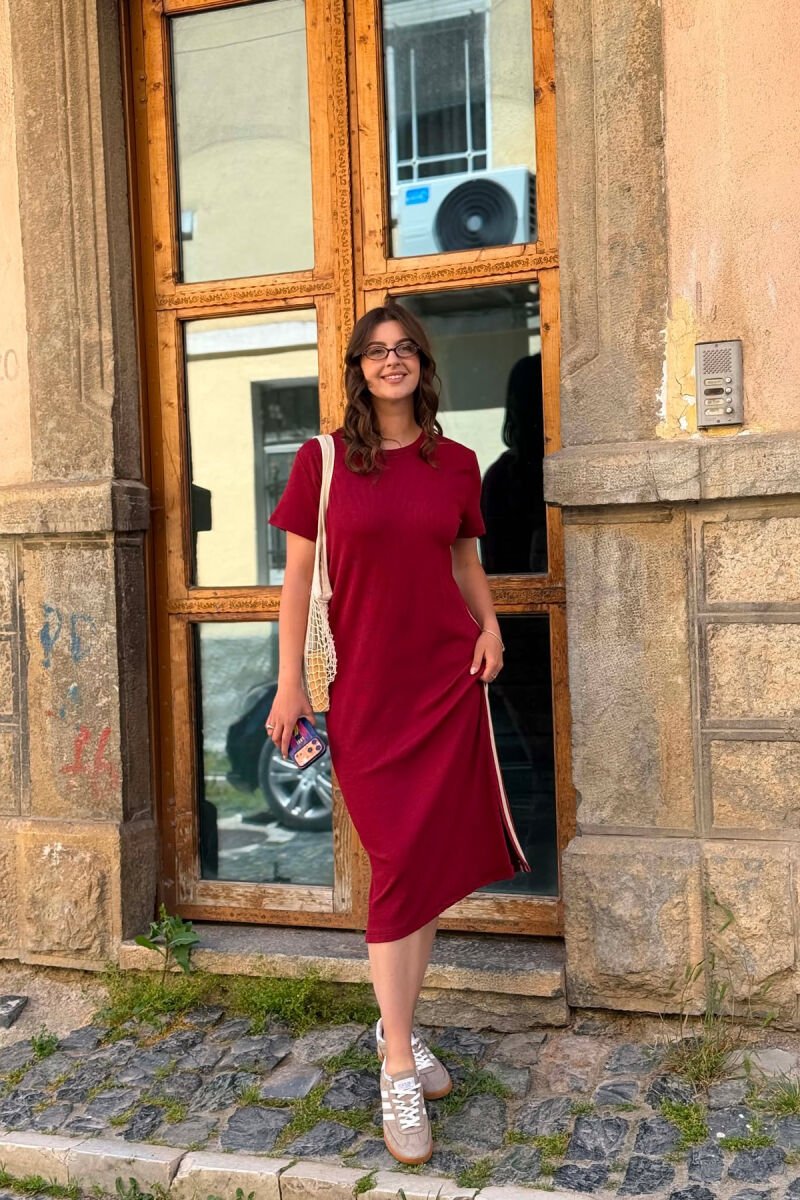  FUSTAN ME MENGE TE SHKURTA PER FEMRA NE NGJYRE VISHNJE - 3