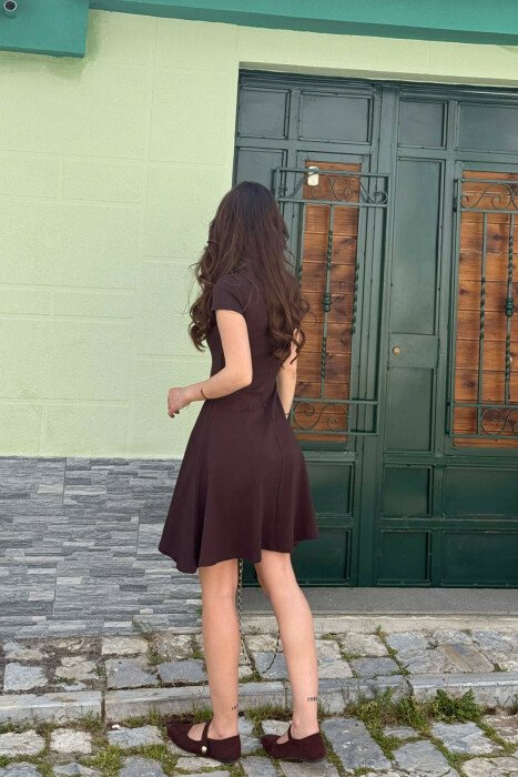 FUSTAN ME MENGE TE SHKURTRA PER FEMRA NE NGJYRE KAFE TE ERRET - 2