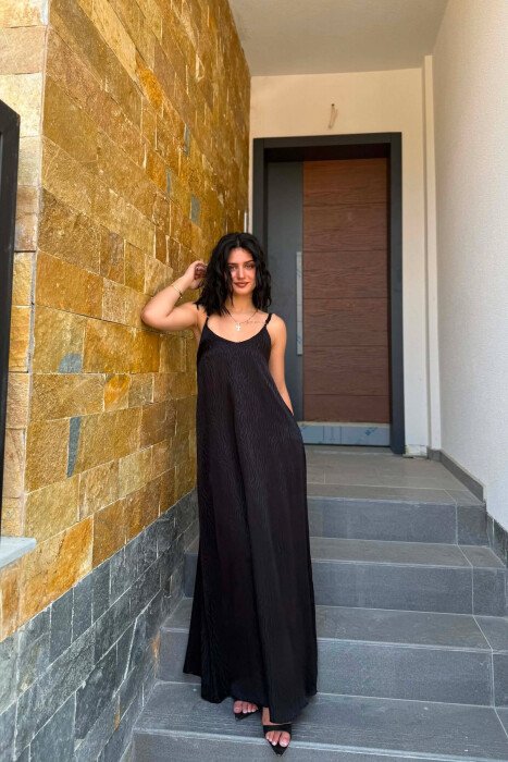 FUSTAN ME RRIPA TE HOLLE PER FEMRA NE NGJYRE TE ZEZE - KLAUDIO FASHION