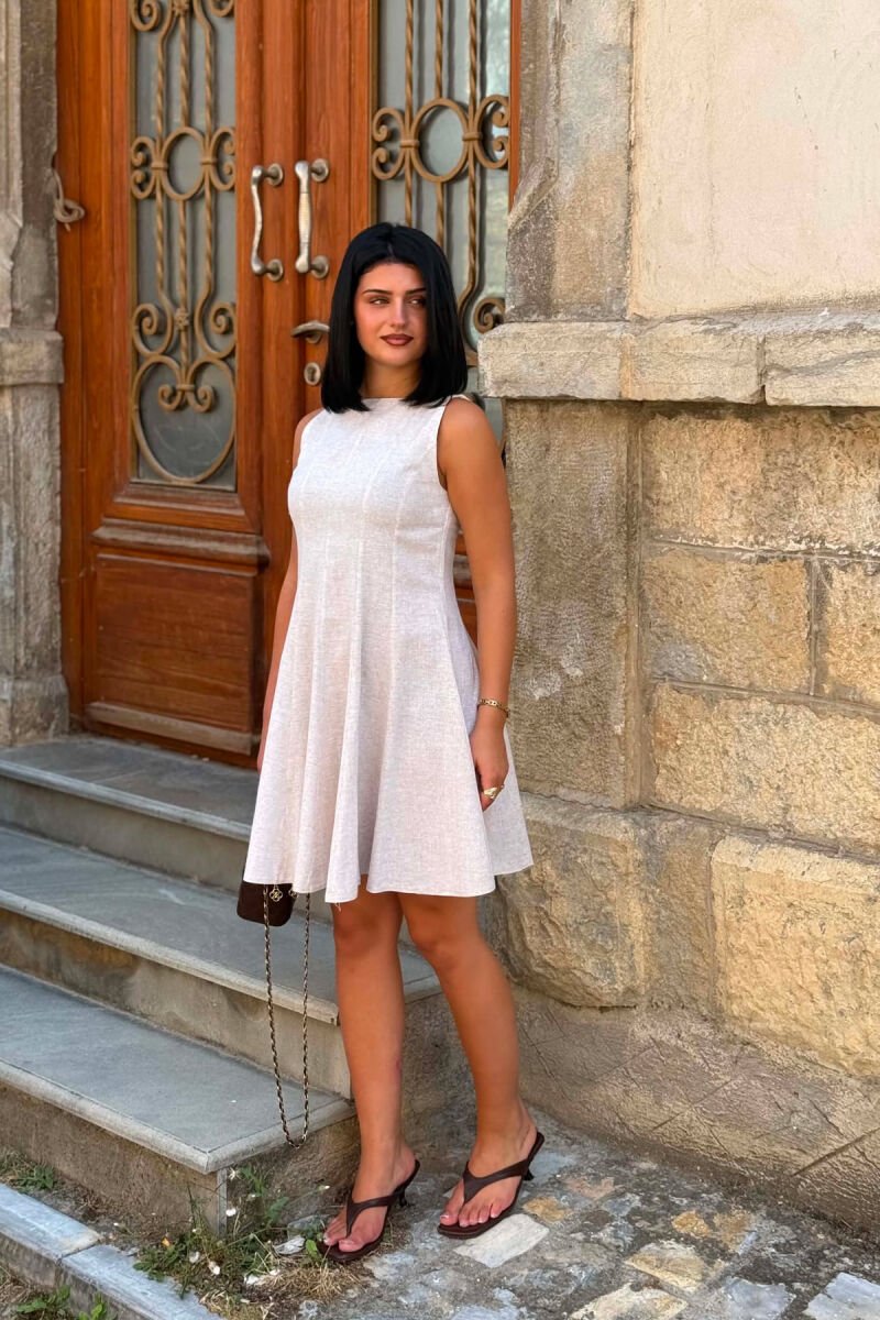 FUSTAN NJE NGJYRESH PA MENGE PER FEMRA NE NGJYRE BEZHE - 2