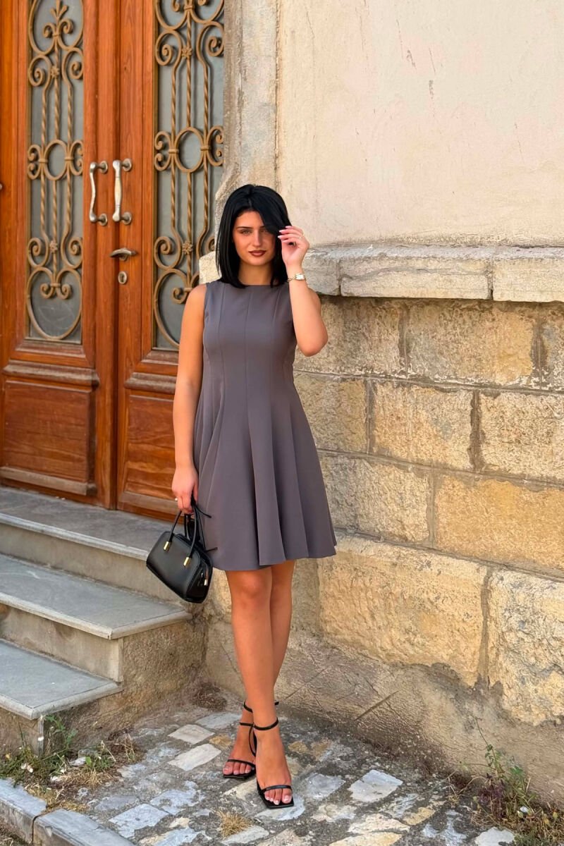 FUSTAN NJE NGJYRESH PA MENGE PER FEMRA NE NGJYRE GRI - 3
