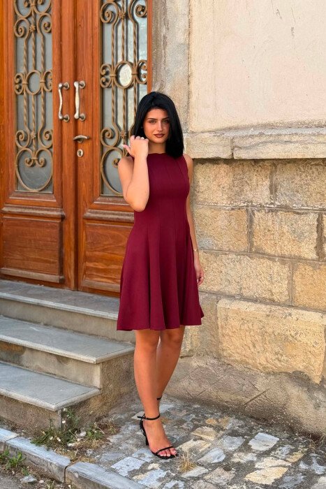 FUSTAN NJE NGJYRESH PA MENGE PER FEMRA NE NGJYRE VISHNJE - 3