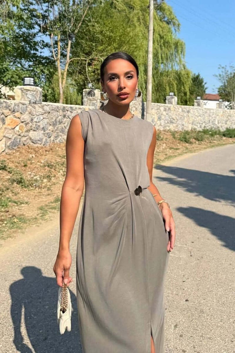 FUSTAN NJE NGJYRESH ME DETAJ GOLD PER FEMRA NE NGJYRE ULLI - 3