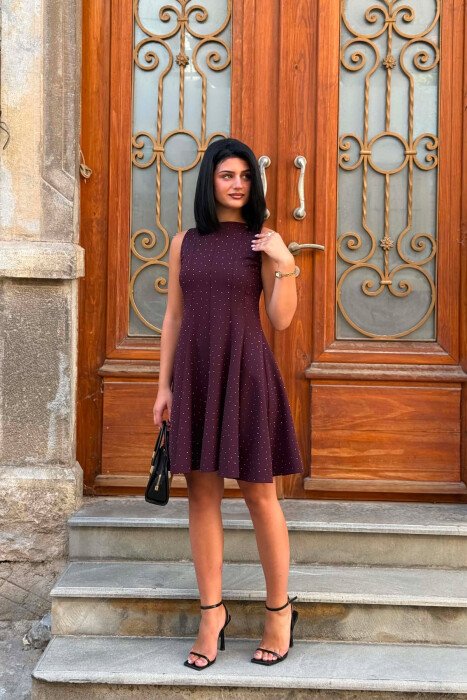 FUSTAN NJE NGJYRESH ME DETAJE GURESH PER FEMRA NE NGJYRE LEJLA - KLAUDIO FASHION