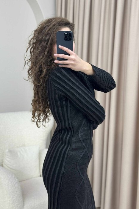 FUSTAN NJË NGJYRËSH ME JAKË GOLF PËR FEMRA NË NGJYRË TË ZEZË - 3