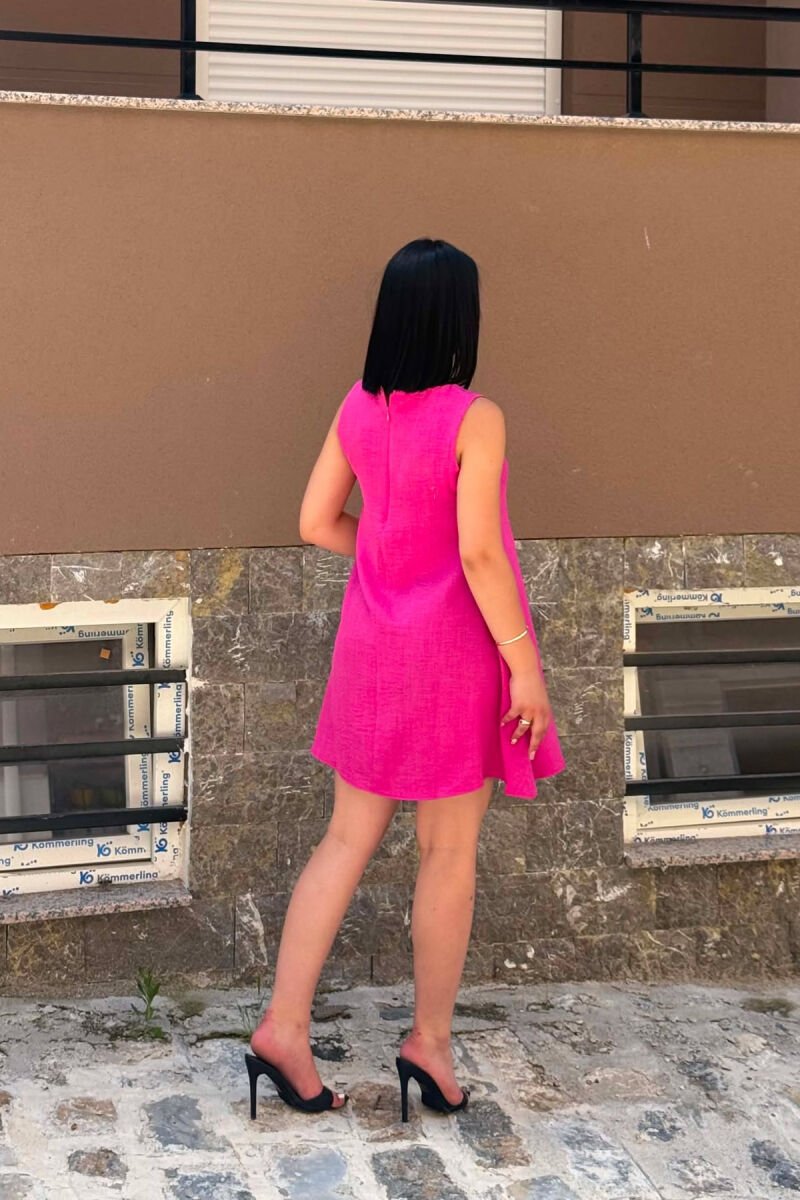 FUSTAN NJE NGJYRESH ME JAKE TE RRUMBULLAKET PER FEMRA NE NGJYRE CIKLAMI - 5