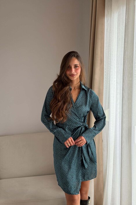 FUSTAN NJE NGJYRESH ME MENGE TE GJATA PER FEMRA NE NGJYRE JESHILE - 3