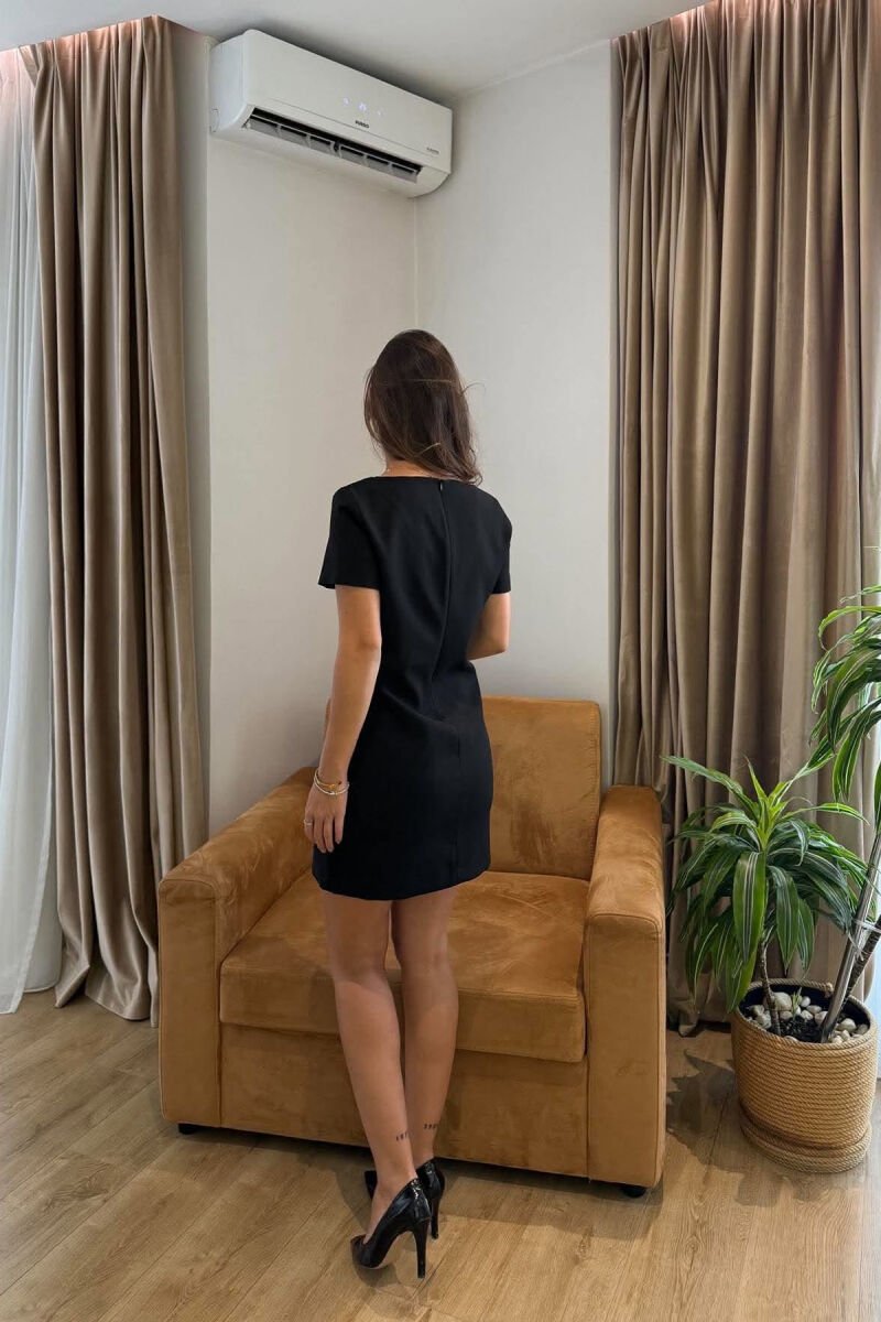 FUSTAN NJE NGJYRESH ME MENGE TE SHKURTRA ME JAKE RRETHORE PER FEMRA NE NGJYRE TE ZEZE - 4