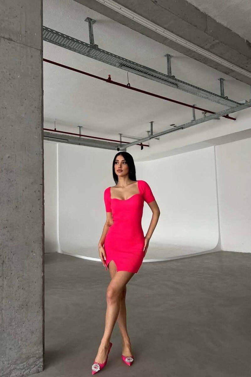 FUSTAN NJE NGJYRESH ME MENGE TE SHKURTRA PER FEMRA NE NGJYRE CIKLAMI - 4