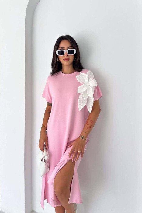 FUSTAN NJE NGJYRESH ME MENGE TE SHKURTRA PER FEMRA NE NGJYRE ROZE - 2