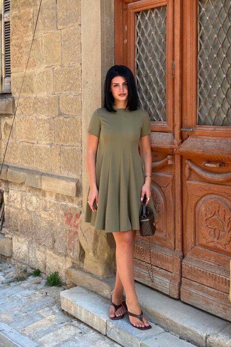 FUSTAN NJE NGJYRESH ME MENGE TE SHKURTRA PER FEMRA NE NGJYRE ULLI - KLAUDIO FASHION