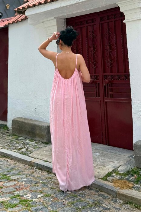 FUSTAN NJE NGJYRESH ME RRIPA PER FEMRA NE NGJYRE ROZE - 5