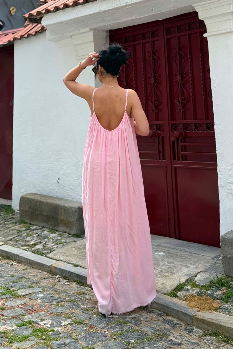 FUSTAN NJE NGJYRESH ME RRIPA PER FEMRA NE NGJYRE ROZE - 5