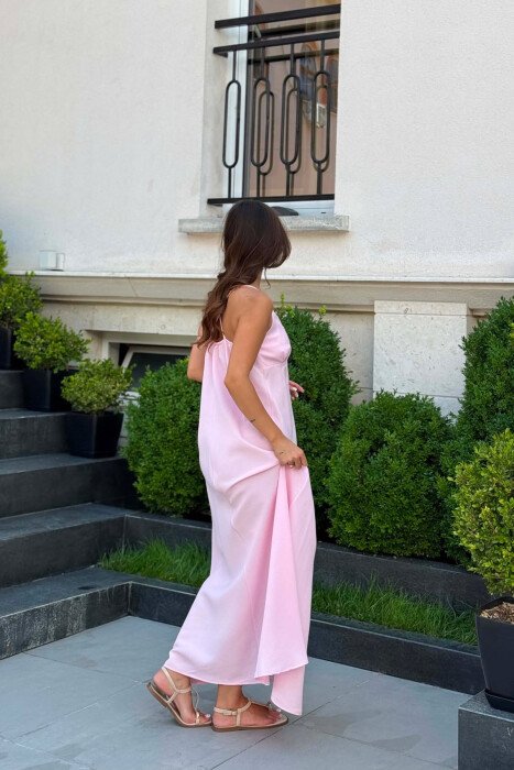 FUSTAN NJE NGJYRESH ME RRIPA PER FEMRA NE NGJYRE ROZE - 3
