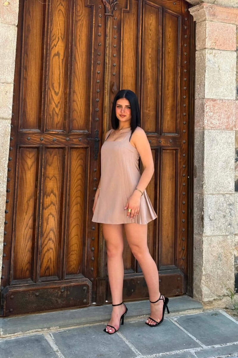 FUSTAN NJE NGJYRESH PA MENGE PER FEMRA NE NGJYRE BEZHE - 4