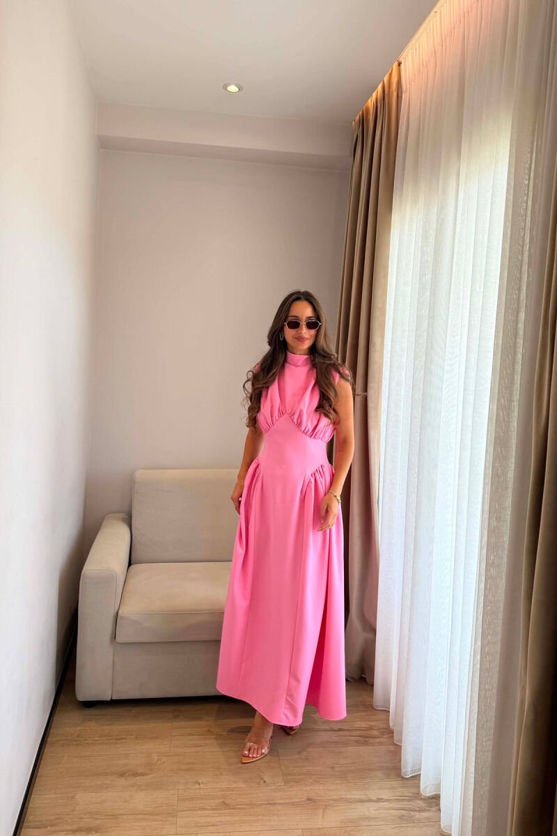 FUSTAN NJE NGJYRESH PA MENGE PER FEMRA NE NGJYRE ROZE - 2