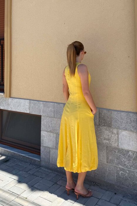 FUSTAN NJE NGJYRESH PA MENGE PER FEMRA NE NGJYRE TE VERDHE - 5