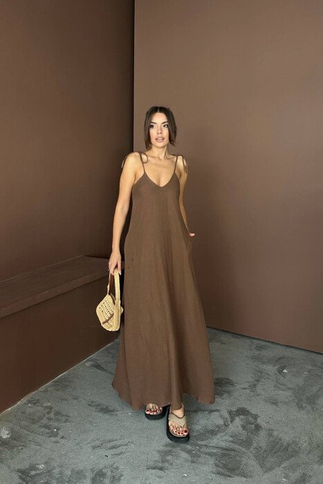 FUSTAN NJE NGJYRESH PER FEMRA NE NGJYRE KAFE - 4