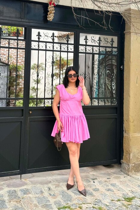 FUSTAN NJE NGJYRESH PER FEMRA NE NGJYRE ROZE - 3