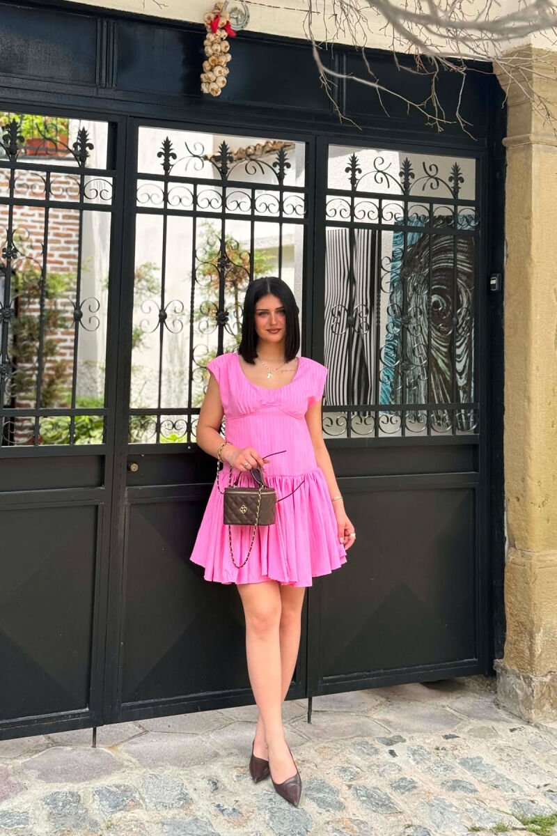 FUSTAN NJE NGJYRESH PER FEMRA NE NGJYRE ROZE - 4