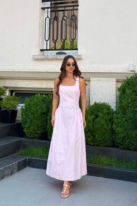 FUSTAN POLKA PER FMERA NE NGJYRE ROZE - KLAUDIO FASHION