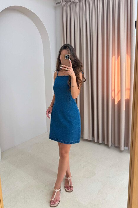 FUSTAN XHINS NJE NGJYRESH PER FEMRA NE NGJYRE BLU - 2