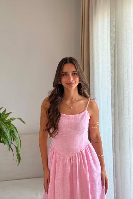 FUSTAN NJE NGJYRESH PER FEMRA NE NGJYRE ROZE - 6