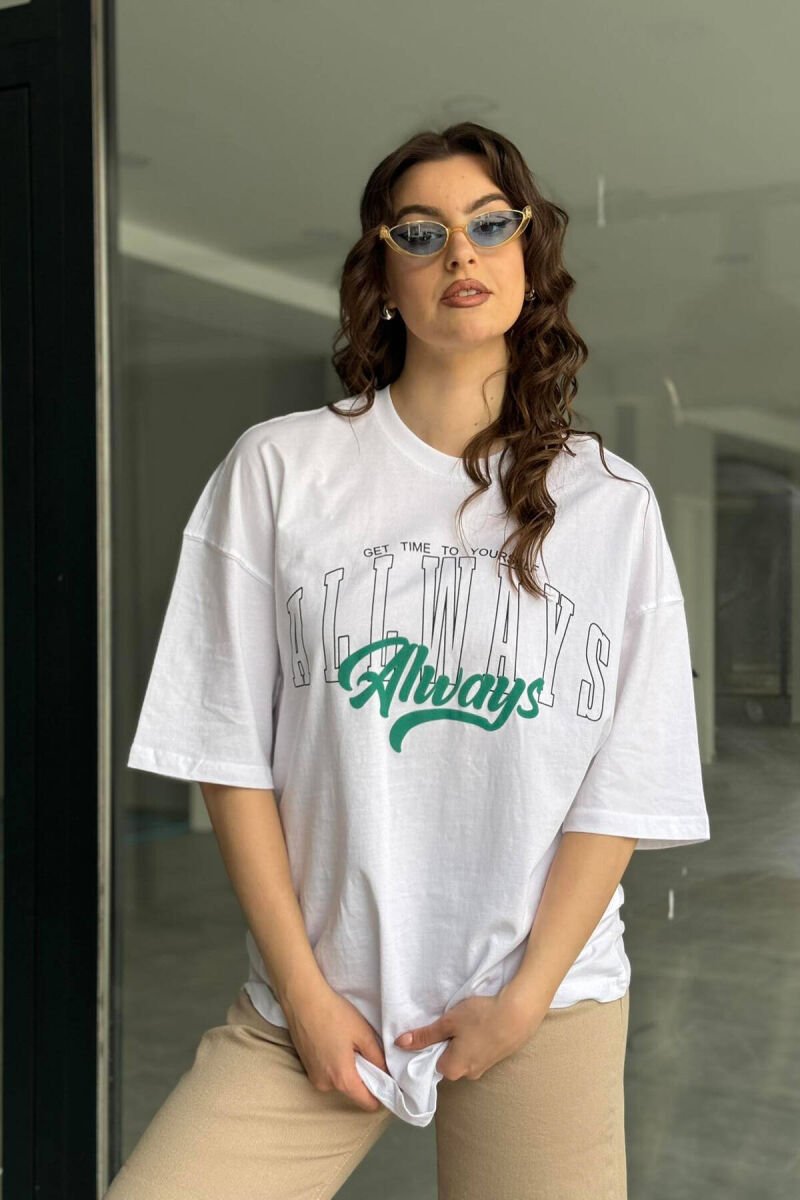 GET TIME TO YOURSELF WOMAN T-SHIRT WHITE-E BARDHE - 1