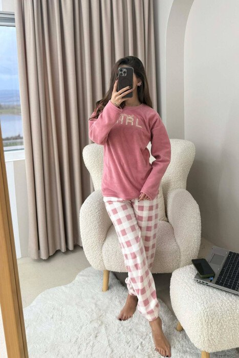 GIRL FRONT WRITTING WOMEN PYJAMAS POWDER/PUDER - 1