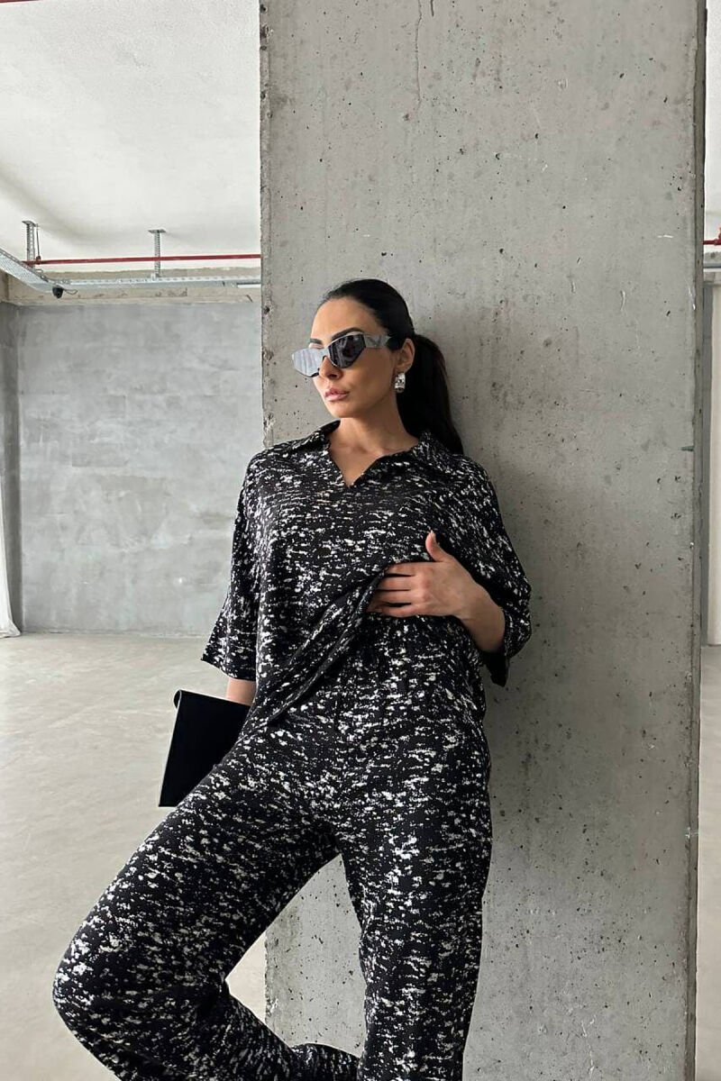 GLOSSY DETAILS ONE COLOR WOMEN SET BLACK+SILVER/ZEZE+ARGJEND - 3