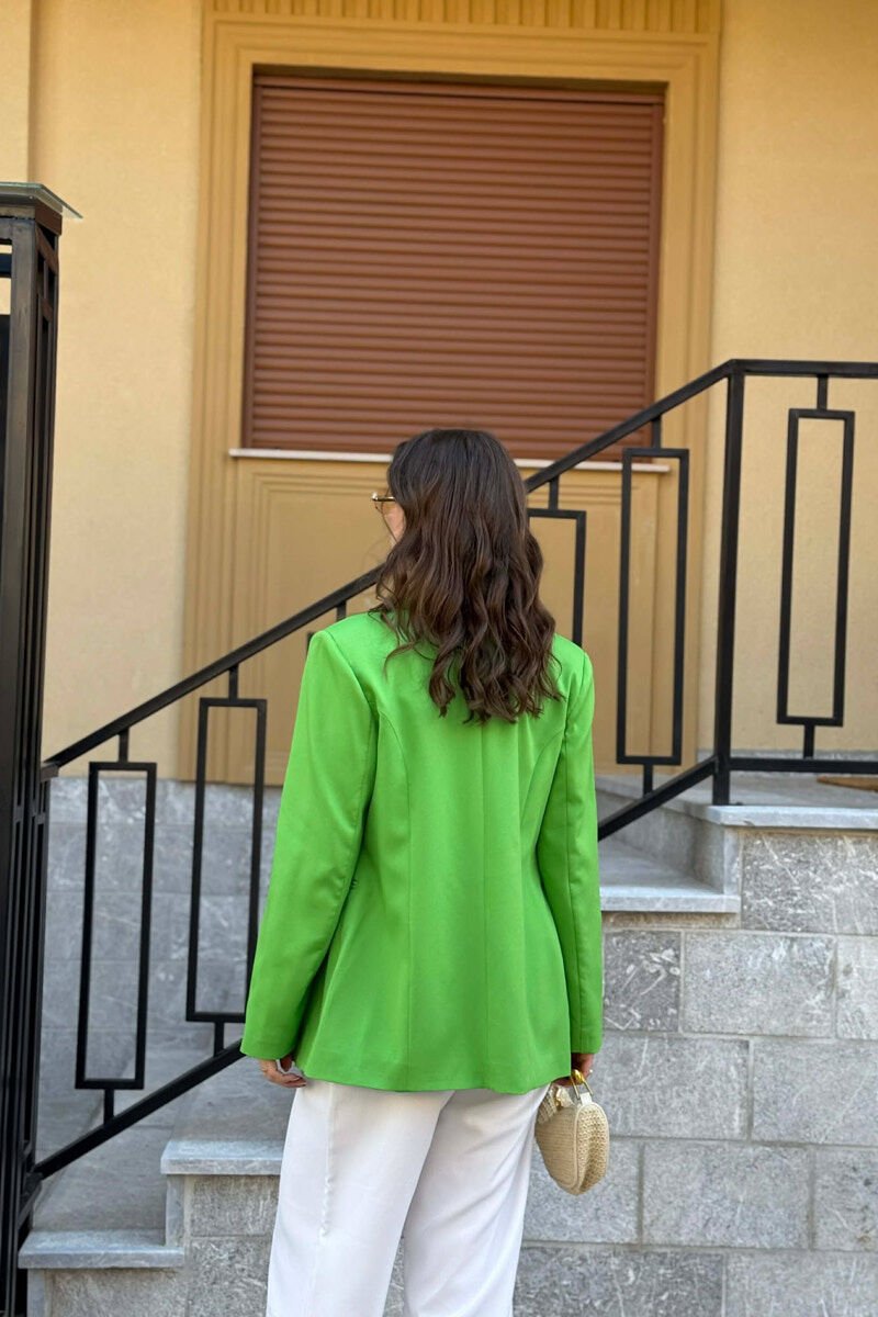 GOLD BUTTONS CLASSIC WOMAN JACKET LIGHT GREEN/JEZB - 4