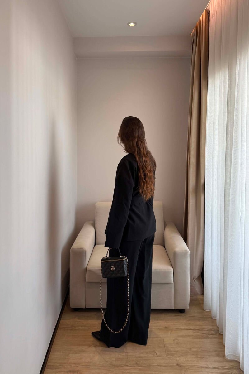 GOLD BUTTONS JACKET + TROUSERS WOMAN SET BLACK/ E ZEZE - 2